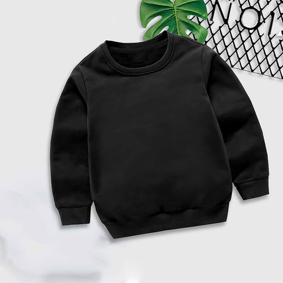 VEKDONE Toddler Boys Girls Sweatshirt Kids Crewneck Long Sleeve Pullover Sweatshirts Comfortable Relaxed Fit Everyday Casual Clothes