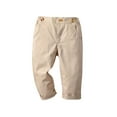 thumbnail image 1 of VEKDONE Toddler Kids Big Boy Fashion Solid Color Casual School Uniform Suit Pants Summer Loose Straight Trousers with Pockets, 1 of 3