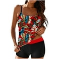 thumbnail image 1 of VEKDONE Two Piece Tankini Swimsuits for Women Tank Tops with Shorts Cute Athletic Bathing Suits Tummy Control Swimwear Hawaiian Print Beach Swimsuit E Multicolor M, 1 of 8