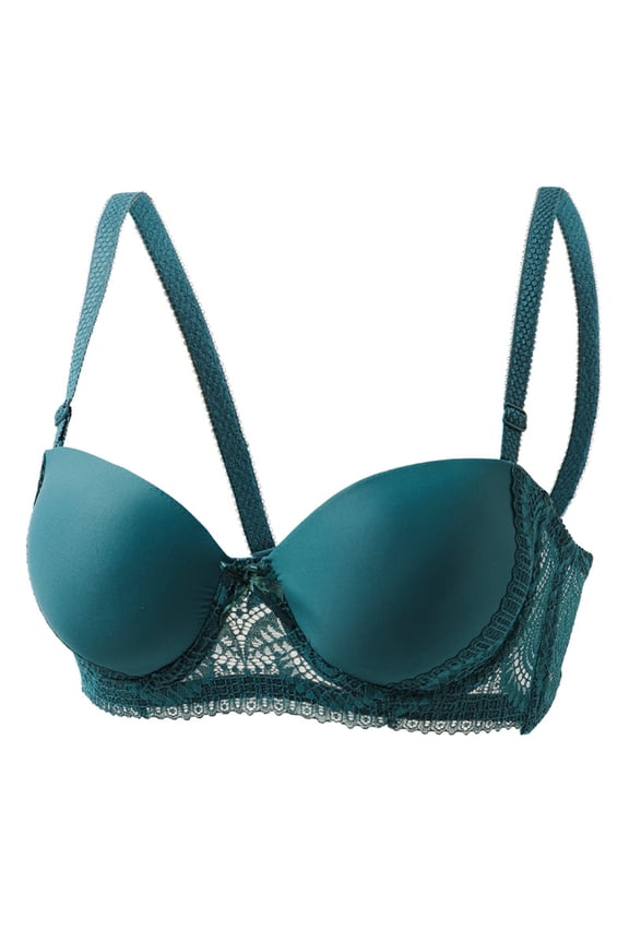 Underwire Push Up Bras for Women Seamless Full Coverage Comfort Adjustable Straps Everyday Bra Soft Comfy Lightweight Bra Army Green Size 42