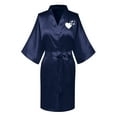 thumbnail image 1 of VEKDONE Valentine's Day Womens Casual Print Robe 2023 Clearance Sale Sexy Deep V Ice Silk Bathrobe Coat Loose Fit Soft Comfy Housecoat Nightgown Solid Color Party Spa Robes Blue M, 1 of 3