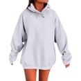 thumbnail image 1 of VEKDONE Waffle Knit Hoodies for Women Raglan Long Sleeve Drawstring Hooded Sweatshirts Oversized Loose Fit Pullover Sweatshirt Y2K Streetwear Clothes White L, 1 of 5
