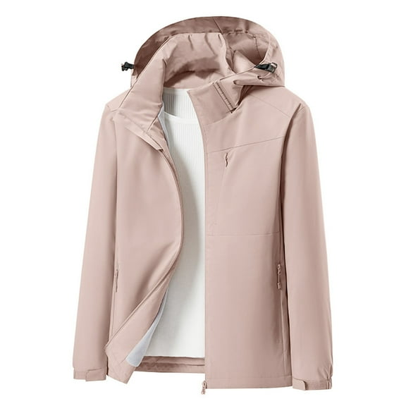 VEKDONE Winter Plush Hooded Jacket for Women Waterproof Softshell Plus Size Rain Coat Fall Winter Fleece Lined Warm Jackets Casual Outdoor Ski Climbing Coats with Pockets