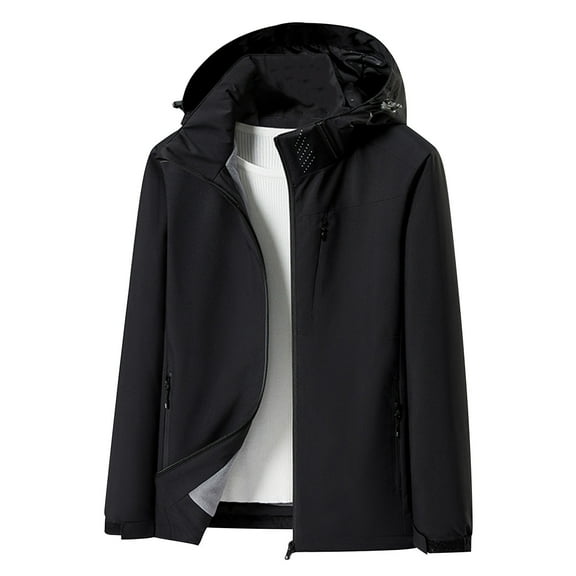 VEKDONE Winter Plush Hooded Jacket for Women Waterproof Softshell Plus Size Rain Coat Fall Winter Fleece Lined Warm Jackets Casual Outdoor Ski Climbing Coats with Pockets