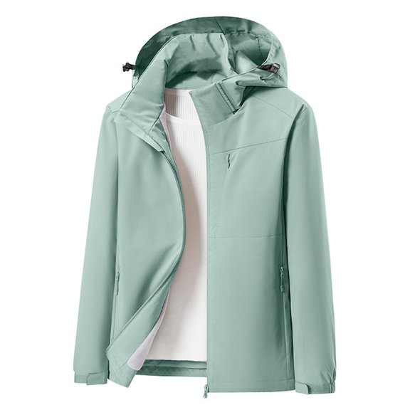 VEKDONE Winter Plush Hooded Jacket for Women Waterproof Softshell Plus Size Rain Coat Fall Winter Fleece Lined Warm Jackets Casual Outdoor Ski Climbing Coats with Pockets