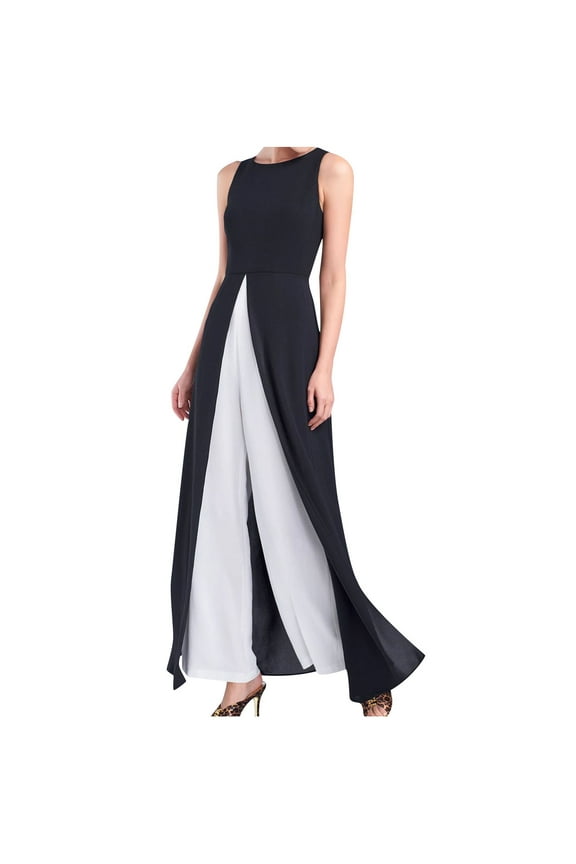 Women Sleeveless Split Long Dress Outfits with Long Pants 2 Piece Sets Elegant Flowy High Waist Strap Waist Dress S,M,L,XL,XXL,XXXL
