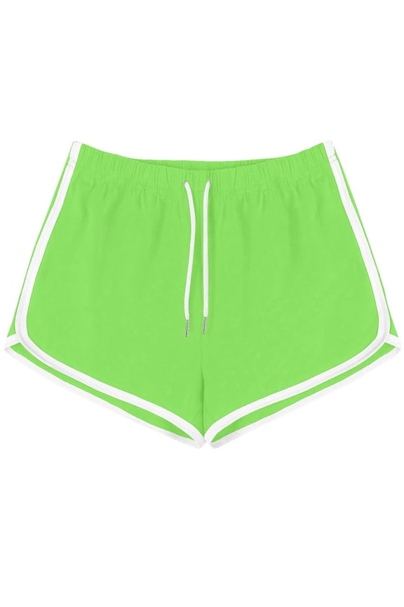 Women Sports Shorts High Waisted Drawstring Workout Shorts Solid Color Stretchy Home Shorts Summer Casual Milk Silk Soft Yoga Shorts