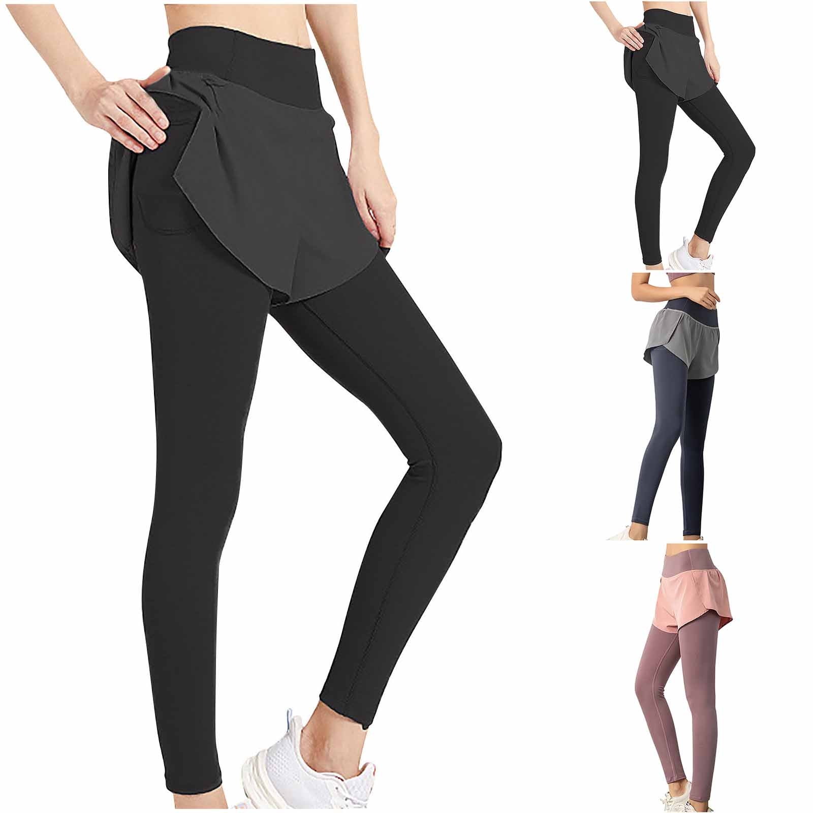 VEKDONE Women Tennis Skirted Leggings with Pockets Yoga Leggings with ...