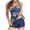 thumbnail image 1 of "VEKDONE Women Two Piece Swimsuits Tummy Control Swimwear Tankini Beachwear Swimdress,Navy,XXL", 1 of 7