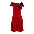 thumbnail image 1 of VEKDONE Women Velvet Tube Dress with Removable Shawl A-Line Swing Cocktail Dresses Formal Wedding Guest Prom Party Midi Dress Red M, 1 of 7