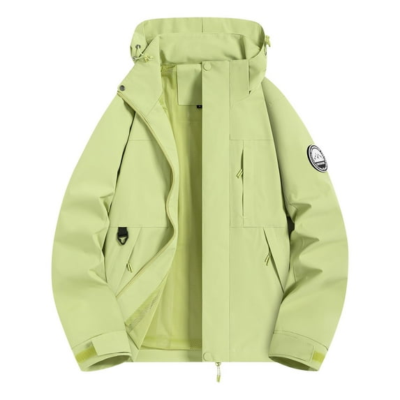 VEKDONE Women Windproof Rain Jacket Plus Size Full Zip Up Hoodie Coats Long Sleeve Bomber Jackets Oversized Hooded Windbreaker with Pockets