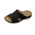 thumbnail image 1 of VEKDONE Women's Arch Support Sandals Women's Fashion Casual Summer New Large Size Beach Wedge Thick Bottom Sandals Slippers, 1 of 8