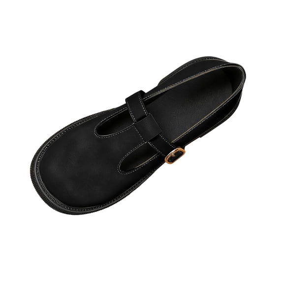 VEKDONE Women's Casual Versatile Plus-Size Low-Heeled Loafers Fashion Shoes Spring/Summer Style Trendy And Comfortable Sandals. Black 7