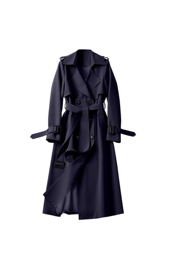 knee length dresses for ladies Double-Breasted Wool Peacoat for Tall Men in Deep Navy M / Extra Tall / Deep Navy main image 1
