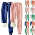 thumbnail image 1 of VEKDONE Women’s Fleece Lined Sweatpants 2 Piece Winter Warm Joggers with Pockets Thick Soft Cozy Lounge Pants for Cold Weather Elastic Waisted Drawstring Long Pants, 1 of 8