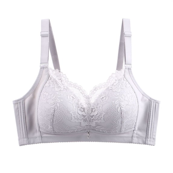 VEKDONE Women's Lace Push Up Bra Underwire Padded Support Full Coverage Plunge Everyday Bra Solid Color Comfy Lift Bra Green Size 44