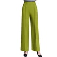 thumbnail image 1 of VEKDONE Women's Wide Leg Dress Pants Casual High Waisted Business Palazzo Pants Dressy Solid Color Work Office Slacks Straight Trousers with Pockets Army Green XXL, 1 of 6