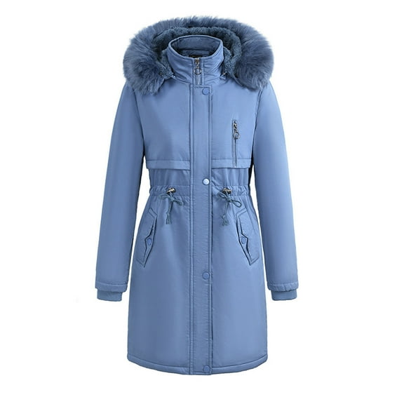 VEKDONE Women's Winter Thicken Puffer Coat Warm Jacket Hooded Coats Waterproof Plush Lined Long Down Jacket Parkas with Pockets