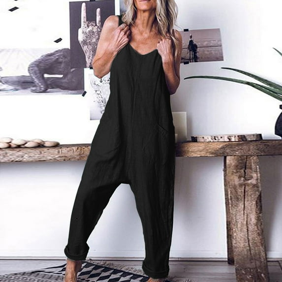 VEKDONE Womens Clearance Clothing Wide Leg Pants for Women Cotton Deal of the Day