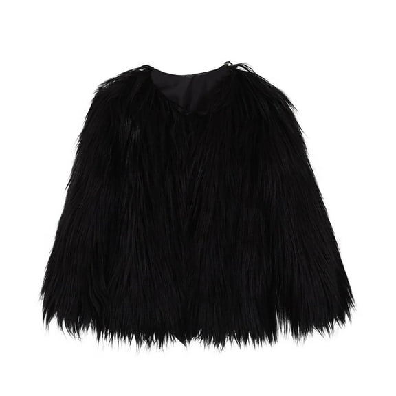 VEKDONE Womens Faux Fur Jackets Open Front Furry Coats Long Sleeve Plus Size Shaggy Jacket Winter Fleece Warm Cardigan Outerwear