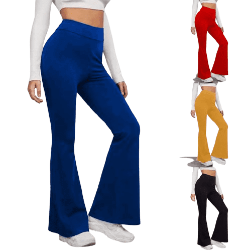 VEKDONE Womens Flare Leggings No Front Seam Flare Yoga Pants with Tummy Control Crossover High Waist Stretchy Gym Workout Long Pants