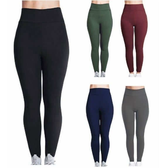 VEKDONE Womens High Waist Yoga Pants Buttery Soft Running Athletic Leggings Stretchy Tummy Control Workout Tights Solid Color Slim Fit Leggings