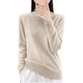 thumbnail image 1 of VEKDONE Womens Mock Neck Sweaters Solid Color Long Sleeve Knit Sweater Fall Winter Soft Comfy Warm Pullover Tops, 1 of 3