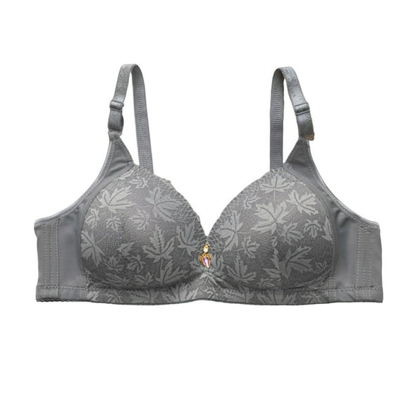 VEKDONE Womens No Underwire Bras Plus Size Comfort Soft Bras Supportive Bralettes Cute Strong Support Sports Bras Everyday Bra Gray Size 40