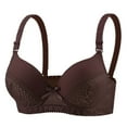 thumbnail image 1 of VEKDONE Womens Push Up Wireless Bras Full Coverage Adjustable Straps Breathable Underwire Everyday Bra Soft Comfort Daily Bra Coffee Size 40, 1 of 2