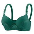 thumbnail image 1 of VEKDONE Womens Push Up Wireless Bras Full Coverage Adjustable Straps Breathable Underwire Everyday Bra Soft Comfort Daily Bra Green Size 36, 1 of 2