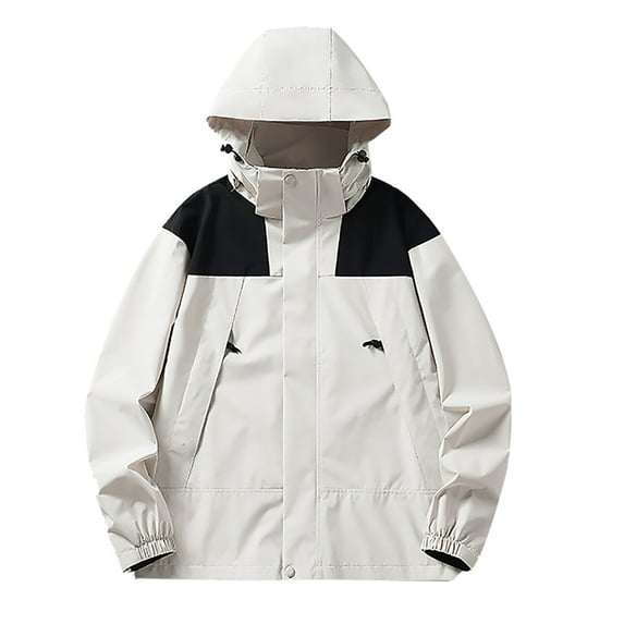 VEKDONE Womens Rain Jacket Packable Lightweight Softshell Hood Casual Hiking Travel Jacket Outdoor Raincoat Fall Long Sleeve Waterproof Windbreaker with Pockets