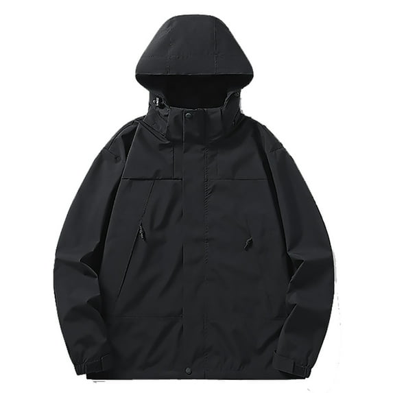 VEKDONE Womens Rain Jacket Packable Lightweight Softshell Hood Casual Hiking Travel Jacket Outdoor Raincoat Fall Long Sleeve Waterproof Windbreaker with Pockets