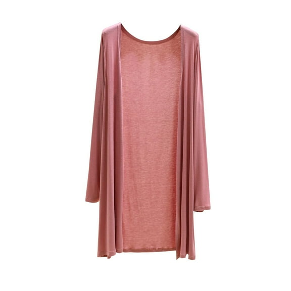 VEKDONE Womens Summer Long Kimono Cardigan Short Sleeve Open Front Lightweight Jacket Casual Loose Rash Guard Cover Ups Housewear Cardigans