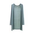 thumbnail image 1 of VEKDONE Womens Summer Long Kimono Cardigan Short Sleeve Open Front Lightweight Jacket Casual Loose Rash Guard Cover Ups Housewear Cardigans, 1 of 5