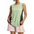thumbnail image 1 of VEKDONE Womens Summer Workout Tank Tops Mesh Breathable Athletic Tank Top Sleeveless PlusSize Loose Fit Tunic Tops Outdoor Running Gym Yoga Tanks Green XL, 1 of 9