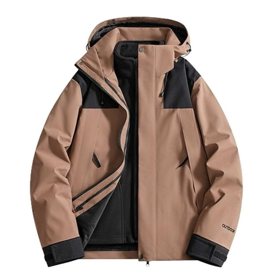 VEKDONE Womens Winter Ski Jacket Fashion Plus Size Waterproof Snowboarding Jacket Detachable Fleece Lined Warm Windproof Coat with Pockets