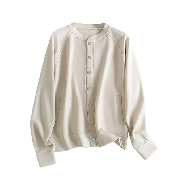 VEKDONE Womens Winter Sweater Coats Button Down Mock Neck Open Front Cardigan Solid Color Soft Cotton Jackets Loose Fit Comfy Fall Outerwear