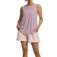 thumbnail image 1 of VEKDONE Workout Tops for Women Sleeveless Back Mesh Athletic Tank Tops UPF 50+ Running Tanks with Side Slits Loose Fit Gym Yoga Shirt Purple XL, 1 of 9