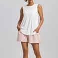 thumbnail image 1 of VEKDONE Workout Tops for Women Sleeveless Back Mesh Athletic Tank Tops UPF 50+ Running Tanks with Side Slits Loose Fit Gym Yoga Shirt White S, 1 of 9