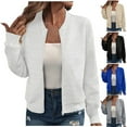 thumbnail image 1 of VEKDONE Zip Up Jackets for Women Fall Long Sleeve Loose Thin Coat Solid Color Soft Comfy Outerwear with Pockets Small Jacket Black M, 1 of 8