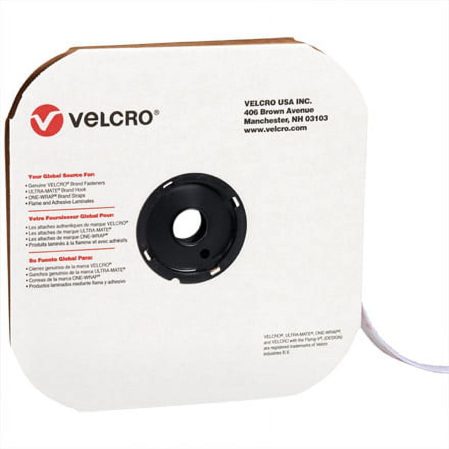 Velcro VEL108, Tape - Individual Strips, 5/8 x 75' Loop, Black