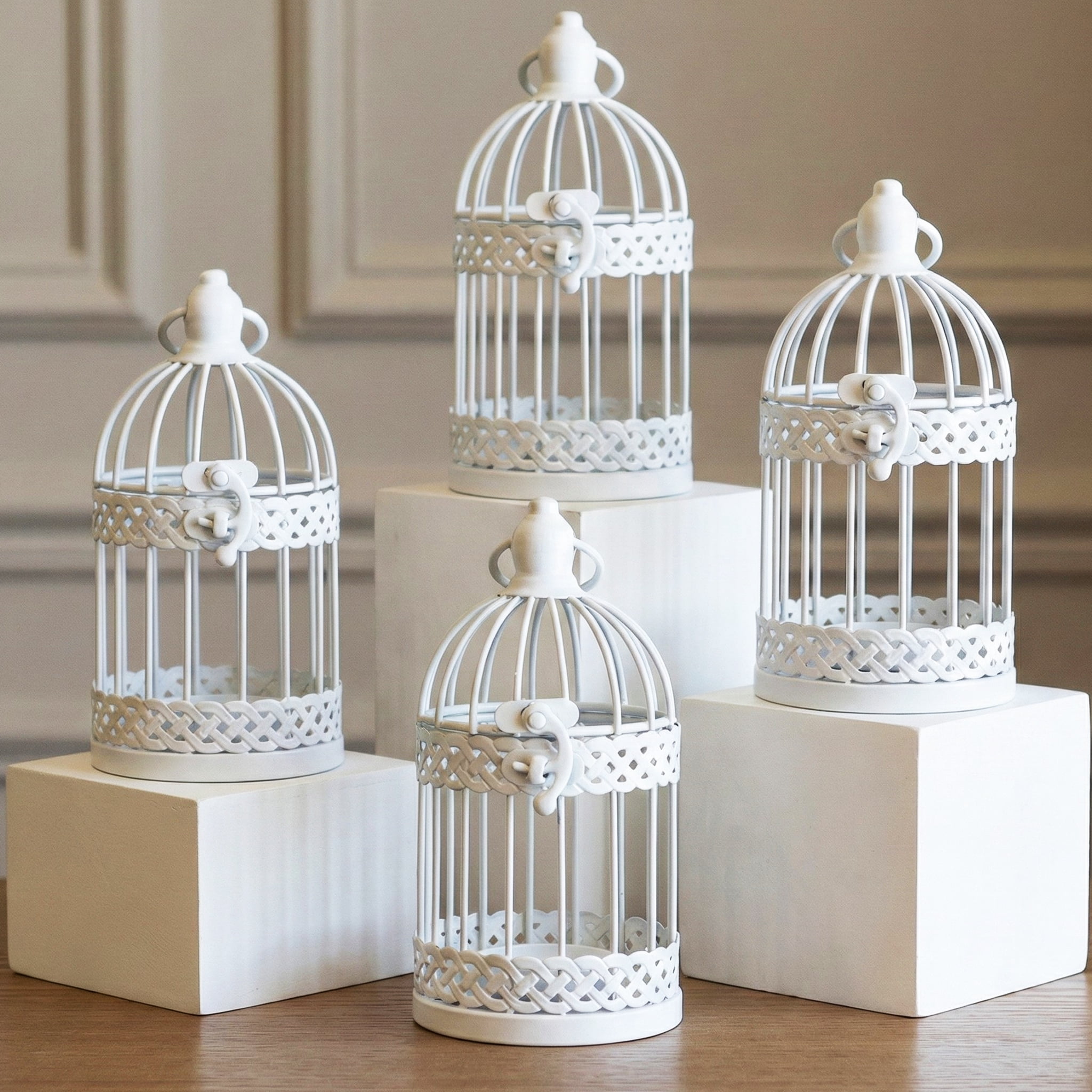 VELA LANTERNS 6" Bird Cage Decor Candle Holder Lantern Decorative ...