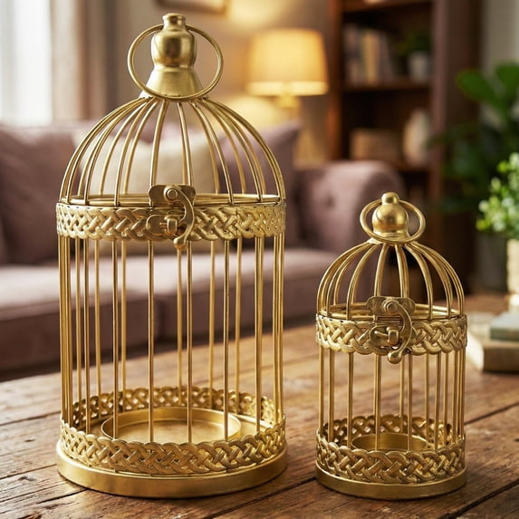VELA LANTERNS Birdcage Decor Candle Holder Lantern Decorative Wedding ...