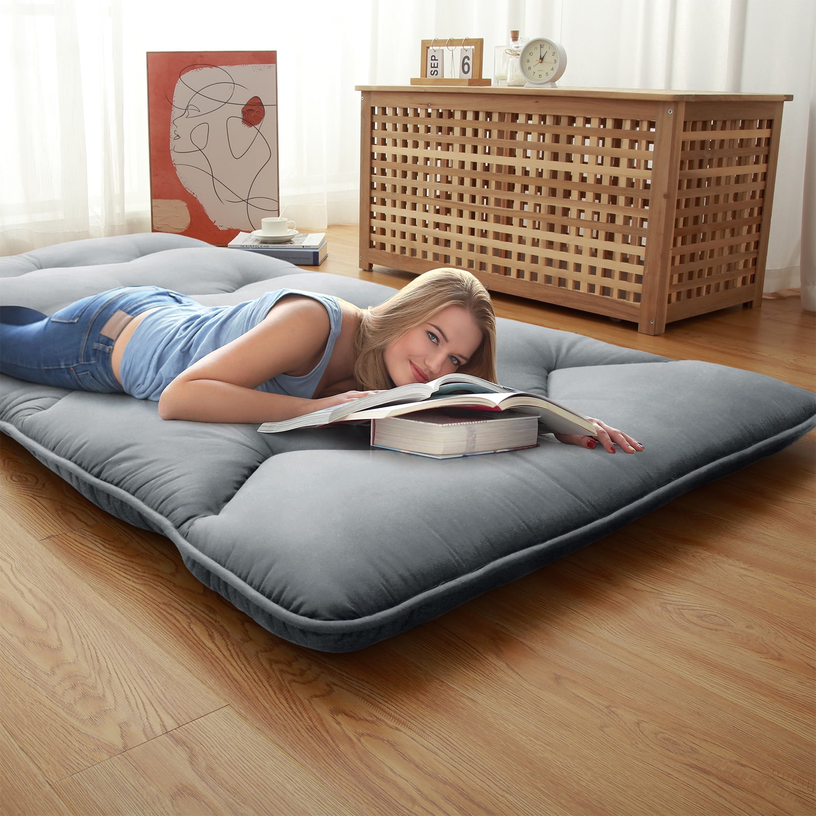 VELBAY Japanese Futon Mattress Floor Mattress Japanese Futon Floor Mattress Sleeping Mattress for Floor Tatami Mat Walmart