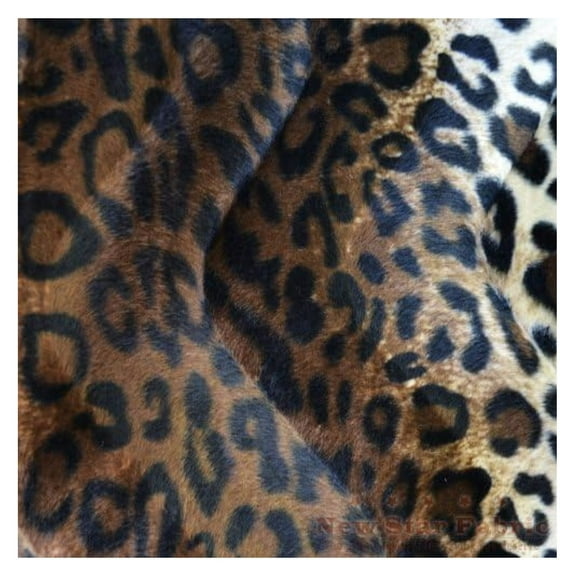 VELBOA ANIMAL PRINT FABRIC 58" WIDE BY THE YARD - LEOPARD