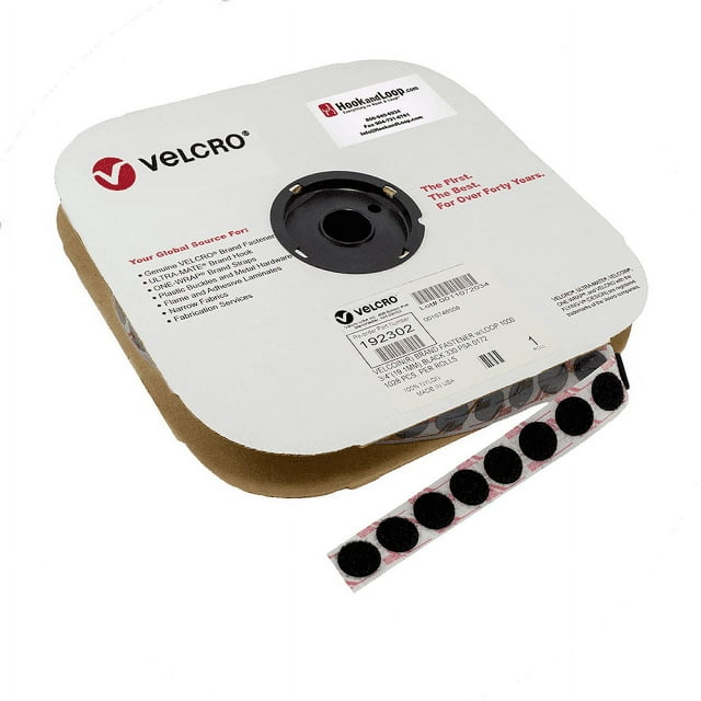 VELCRO® Brand - 3/4" Black Loop VELCOIN®
