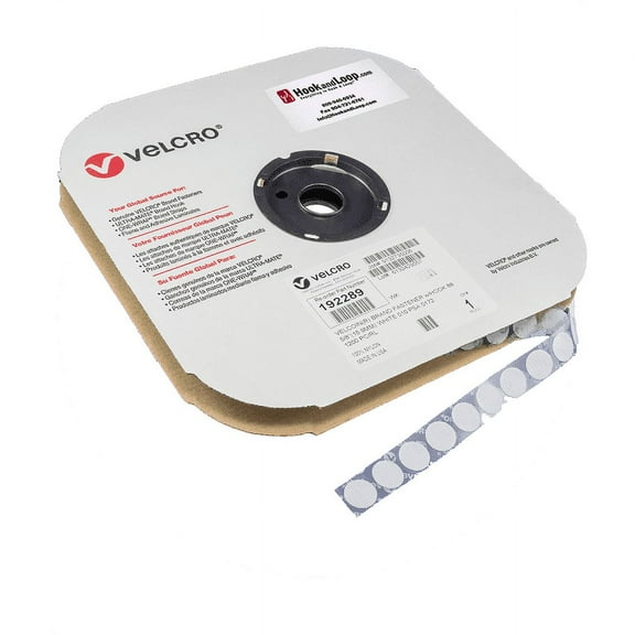 VELCRO® Brand - 5/8" White Hook VELCOIN®