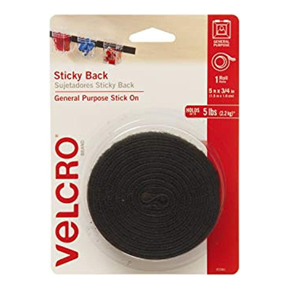 VELCRO Brand Thin Clear Tape | 15 Ft x Â¾â€ | Cut Strips to Length | Home  Office or Crafts Fastening Solution | Large Roll, 91325