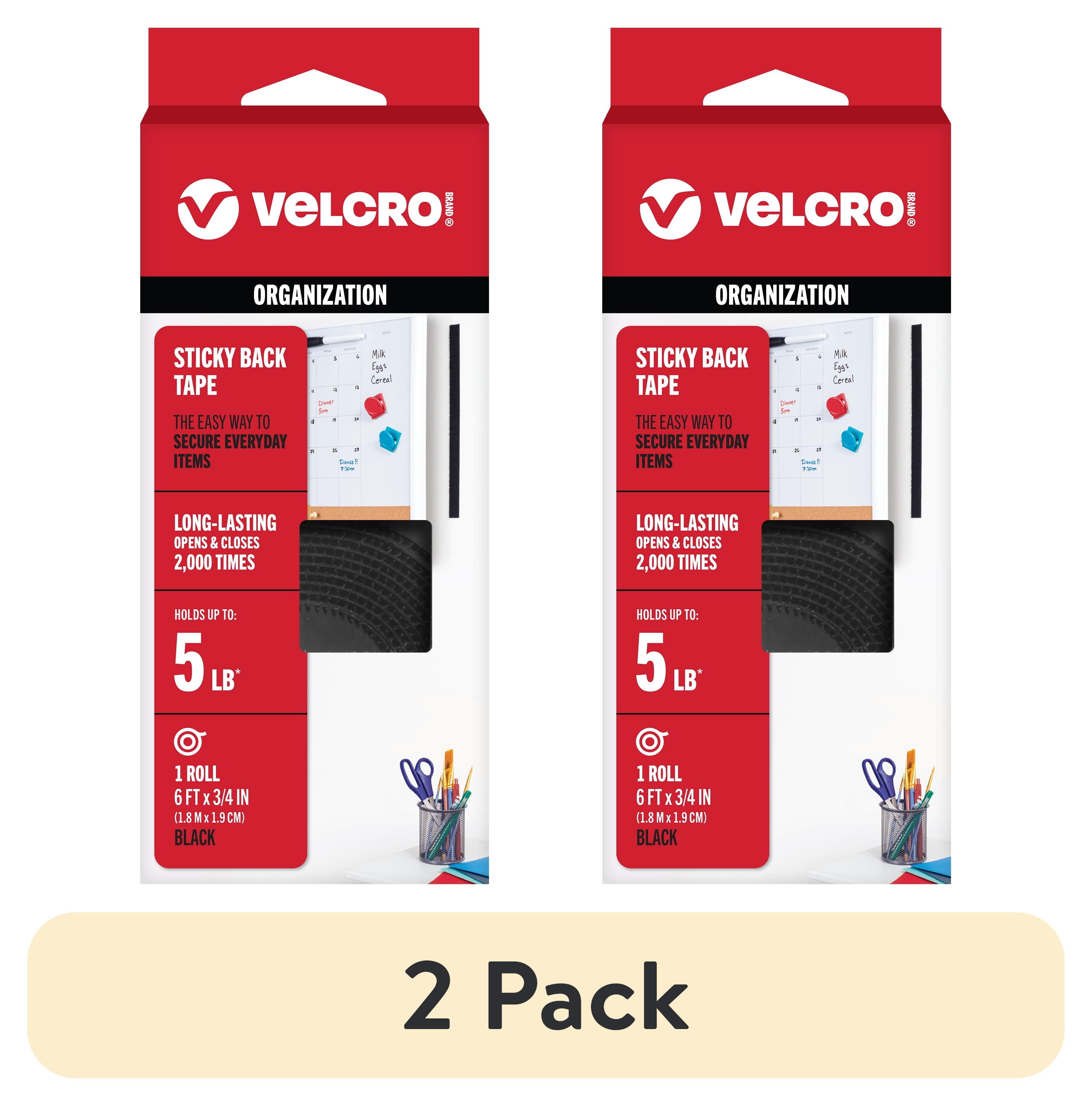 VELCRO® Brand Sticky Back Tape 6ft x 3/4in Roll Black VELCRO® Brand Sticky Back Tape 6ft x 3/4in Roll Black
