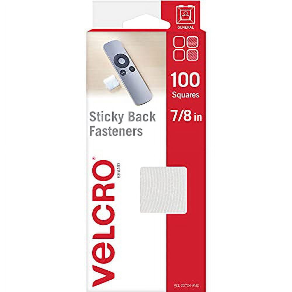Velcro 7/8 Sticky Back Squares Adhesives White : Target